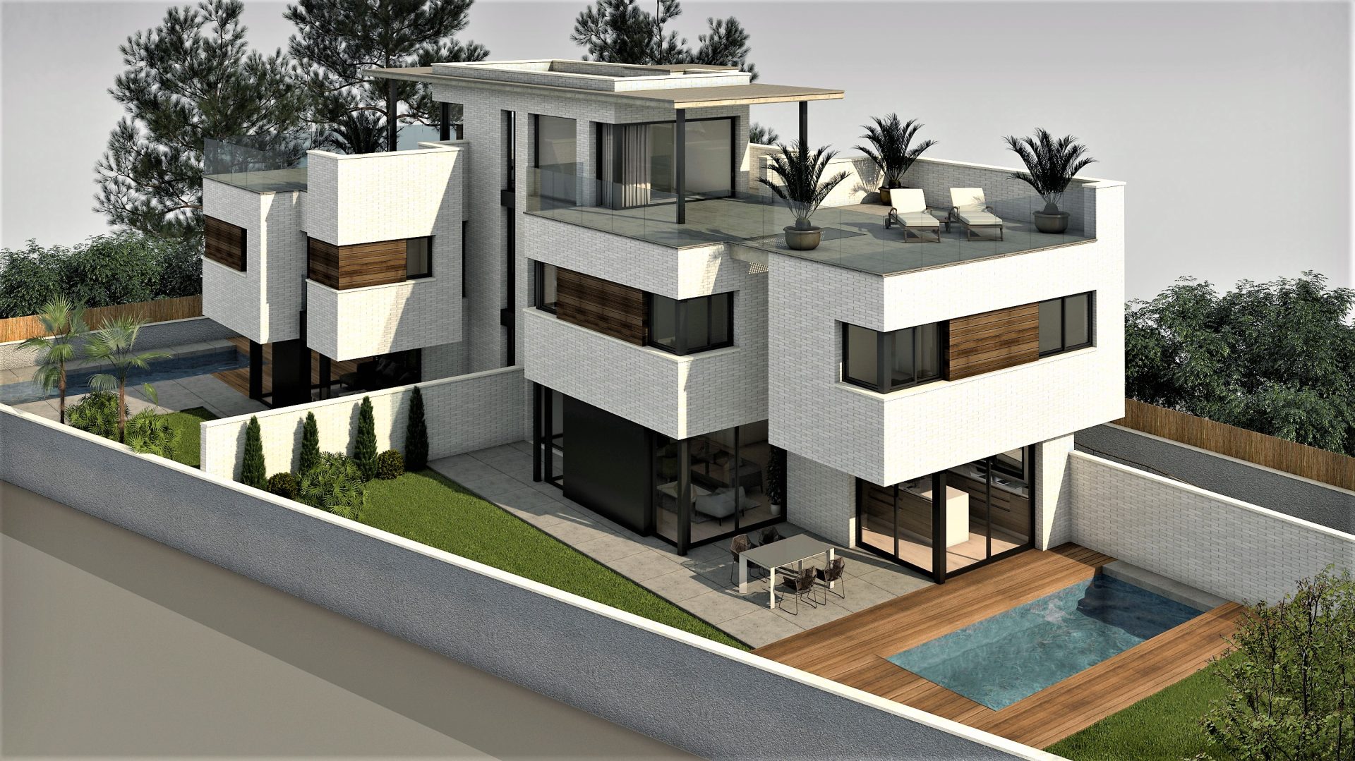 Vivienda unifamiliar moderna con piscina en Castelldefels, ejemplo de compraventa sujeta a impuestos